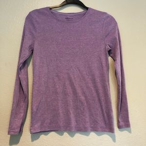 Croft & Barrow Classic Tee Long Sleeve Purple Size PXS